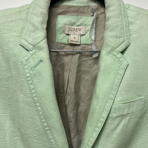 J. CREW lined linen jacket in mint green size 0 - Picture 5 of 13